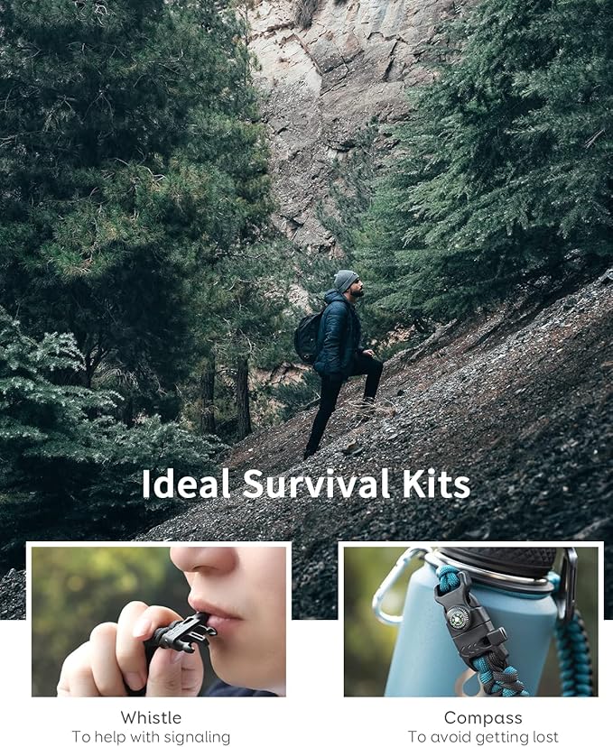 Trebo Water Bottle Insulated 40oz with Paracord Handle, Vacuum Double Wall Stainless Steel Water Jug, 48hr Cold Retention, Leakproof BPA-Free Flask With 3 Lids Fits in Car Cup Holder, Indigo/Black-GravixFit