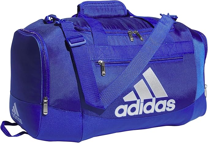 adidas Unisex Defender 4.0 Gym Duffel Bag for Men and Women, Semi Lucid Blue/Silver Metallic/Blue Spark, Small (38L)-GravixFit