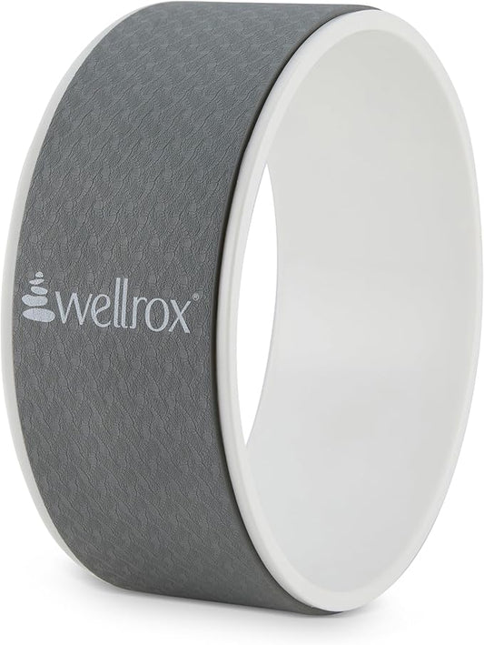 12-Inch Yoga Wheel - Back Cracker, Roller for Pain Relief - Grey-GravixFit