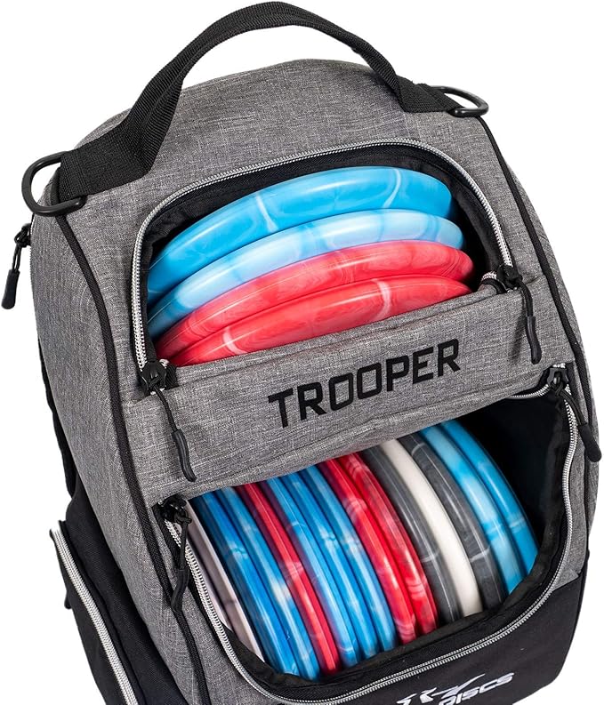 Dynamic Discs Trooper Disc Golf Bag | Large Frisbee Bags with 18+ Discs Capacity | Lightweight & Durable Backpack | Great Gifts or Disc Golf Accessories for Men | Ideal for Beginners & Pro Players-GravixFit
