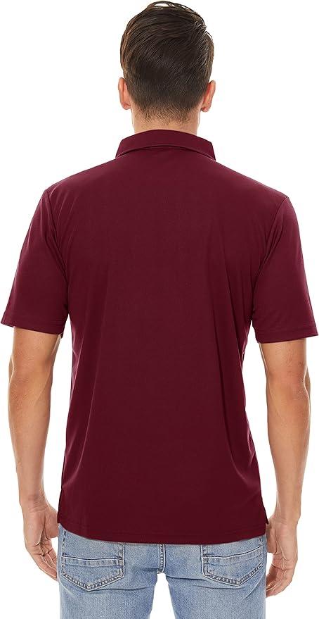 MAGCOMSEN Men's Polo Shirts 3 Buttons Casual Work T Shirts Quick Dry Short Sleeve Golf Shirt Pique Jersey Outdoor Performance-GravixFit