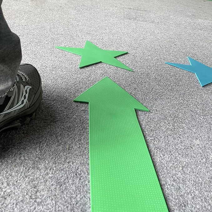 12pcs Colorful Star Arrow Spot Marker Non-Slip Directional Carpet Marker for Training Agility, Kids Classroom Activity, Gym, Sport, Home (Arrow)-GravixFit