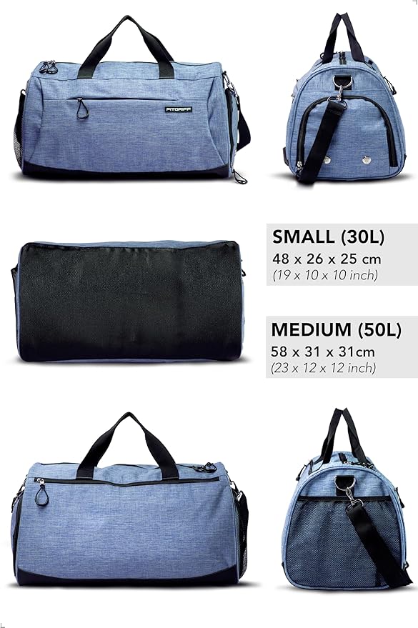 Fitgriff® Gym Bag for Men & Women with Shoe & Wet Compartment - Duffle Bag for Travel, Sports, Fitness & Workout-GravixFit