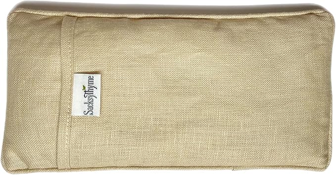 Organic Linen Eye Pillow - Lavender & Flaxseed for Relaxation, Yoga, Stress Relief - Microwavable Heating Pad & Cool Compress - Made in USA - Gifts for Meditation-GravixFit