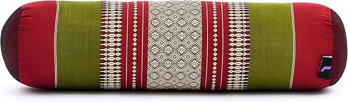 Leewadee Small Yoga Bolster – Shape-Retaining Cervical Neck Roll, Tube Pillow for Comfortable Reading, Kapok Filling, 22 x 6 x 6 inches-GravixFit