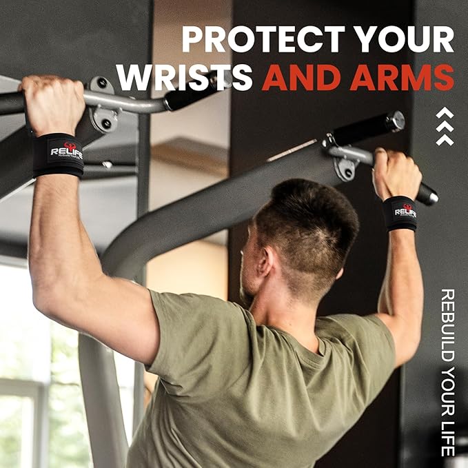 RELIFE REBUILD YOUR LIFE Lifting Hooks for Men and Women(Pair), Pull Up Straps, Gym Reapers Lifting Wrist Grips, Heavy Powerlifting, Lifting Hooks for Weight Lifting-GravixFit