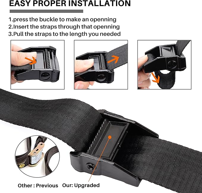 Teamaze Gymnastics Rings Straps with 15 FT Adjustable Number Buckle for Pull-Up Bar Workout Exercise Gym Hanging Rings Indoor (One Pair Strap Only)-GravixFit