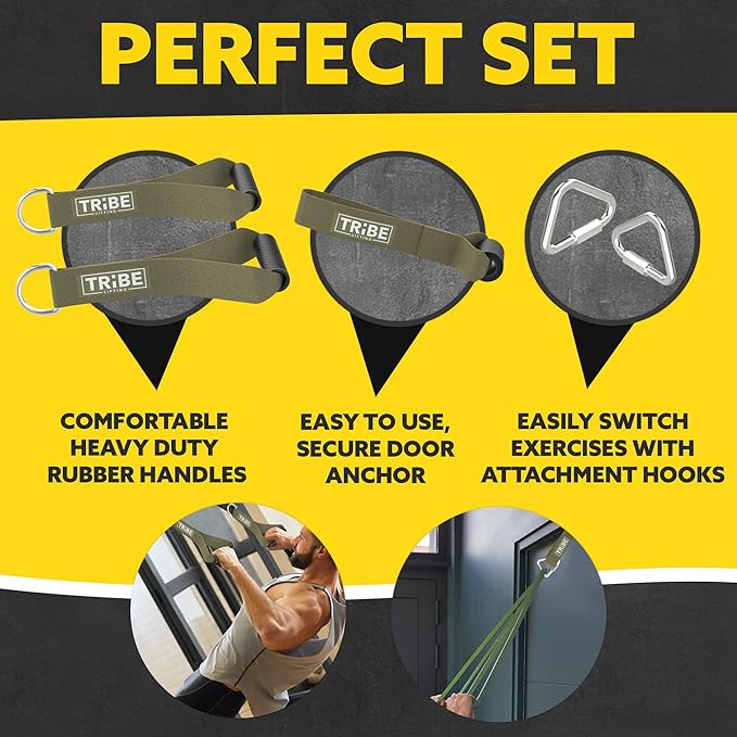 Long Resistance Bands for Working Out Men and Women - Set of 5 Pull-Up Bands, Rubber Handles and Door Anchor - Workout Bands Resistance for Men - Exercise Bands Resistance Bands Set-GravixFit