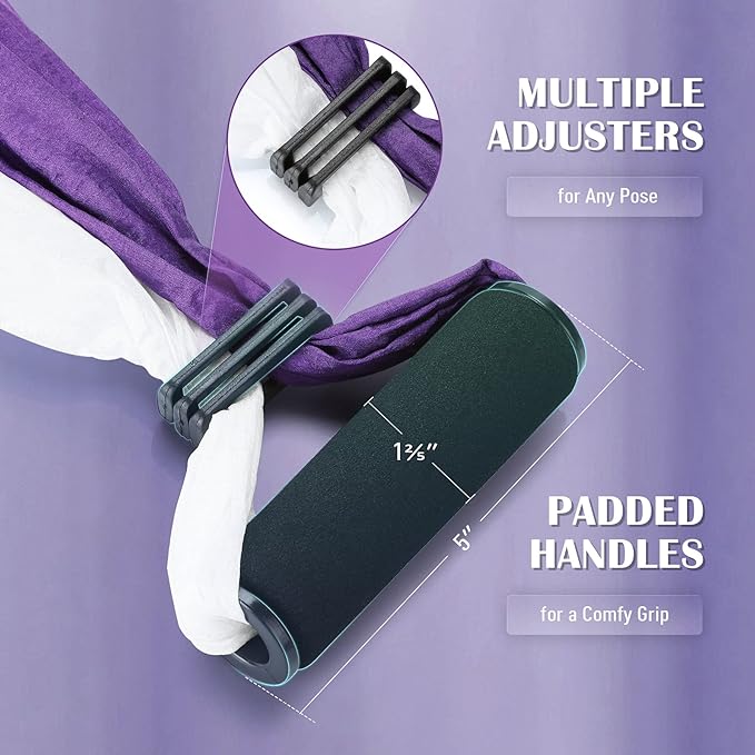 ZELUS Aerial Yoga Swing Sling Strong Yoga Hammock Kit Set Trapeze Inversion Equipment Include 2 Extensions Straps and Ceiling Mounting Kit-GravixFit