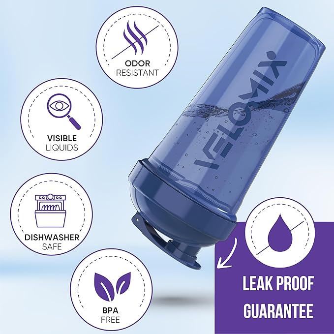 '-6 PACK- 28 oz Protein Shaker Bottle for Protein Mixes - 6x Wire Whisk | Leak Proof Shaker Cups for Protein Shakes | Protein Shaker Bottle Pack | Protein Shake Cup (Elemental Mix)-GravixFit