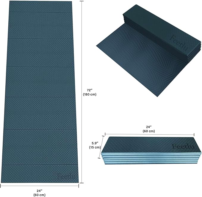 Foldable Yoga Exercise Mat – Lightweight, Anti-Slip, and Easy to Store for Yoga, Pilates, Home Workouts, and Floor Exercises-GravixFit