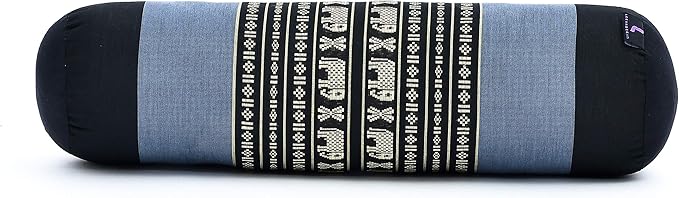 Leewadee Small Yoga Bolster – Shape-Retaining Cervical Neck Roll, Tube Pillow for Comfortable Reading, Kapok Filling, 22 x 6 x 6 inches-GravixFit