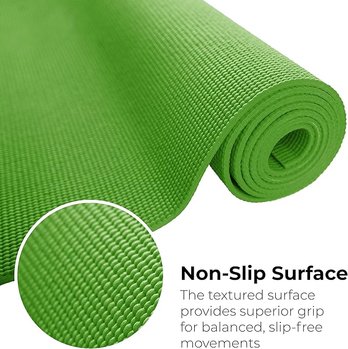 Hello Fit 10-Pack Yoga Mat, 68" x 24" Non Slip Exercise Mat, 4mm Thick Gym Mat for Fitness and Stretching, Bulk Non Toxic Yoga Mats for Schools and Studios-GravixFit