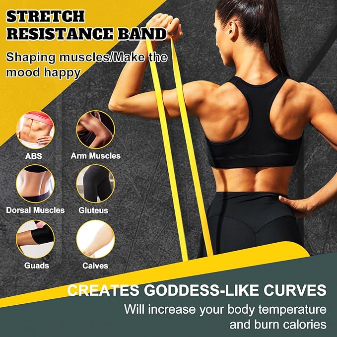 Exercise Bands Resistance Bands for Working Out,Pull Up Bands Set,at Home Workout Equipment,Workout Bands for Men and Women,Stretch Bands for Exercise-GravixFit