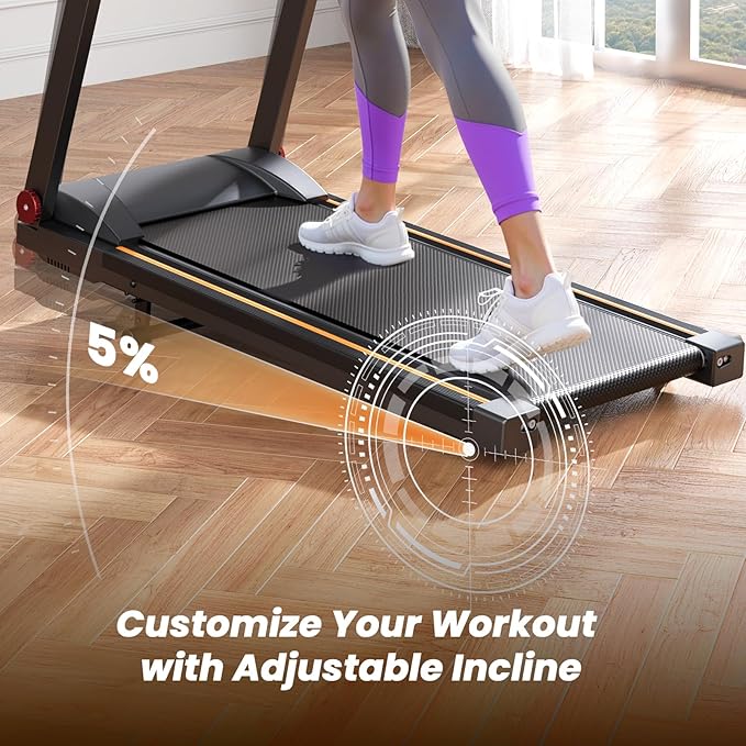 Treadmills for Home, 4-in-1 Foldable Treadmill with Incline, 300 LBS Capacity Running Treadmills for Home Small Spaces with Handles, 3.0 HP Folding Treadmill with Smart APP-GravixFit