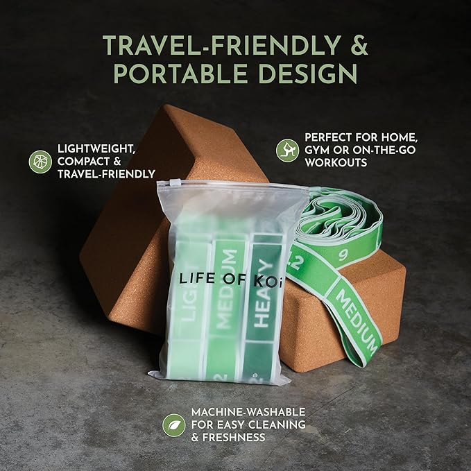 Stretching Strap: HEAVY Resistance Band, Stretch Strap with Loops for Yoga, Pilates, Dance, Physical Therapy, Gymnastics, Yoga Strap for Stretching, Workout, Flexibility-GravixFit