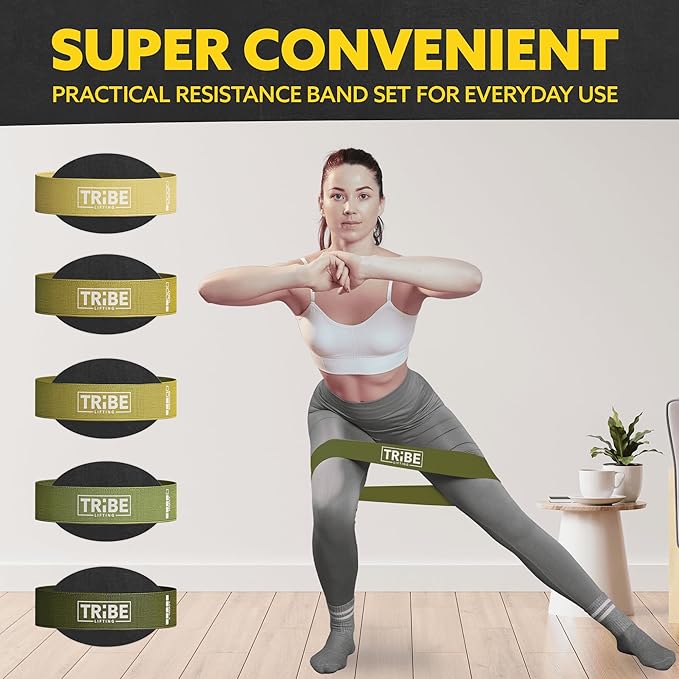 Fabric Resistance Bands for Working Out - Booty Bands for Women and Men - Exercise Bands Resistance Bands Set - Workout Bands Resistance Bands for Legs - Fitness Bands-GravixFit