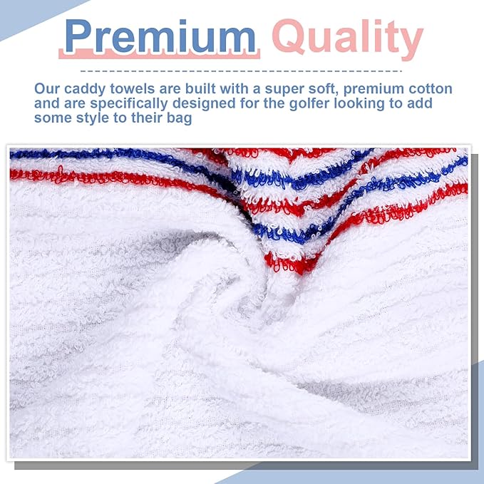Mixweer Caddy Golf Towel 22" x 42" Large Caddy Towel Camping Sport Towels Cotton Soft Towels for Man Golf Lovers-GravixFit