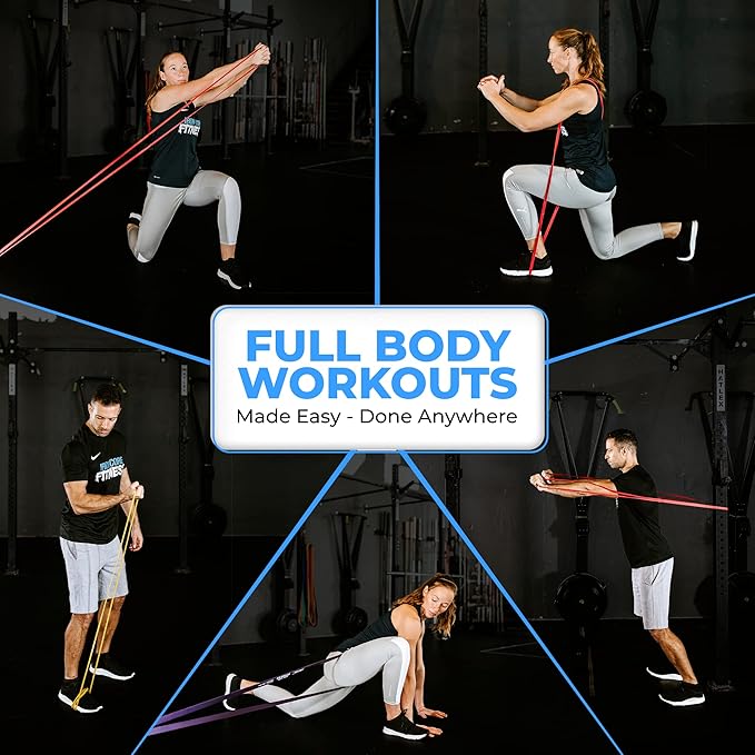 Pull Up Assistance Resistance Bands - Long Loop Power Bands for Men and Women - Strength Power Flexibility Training at Home & Gym - Ebooks & Workout Chart Included by Iron Core Fitness-GravixFit