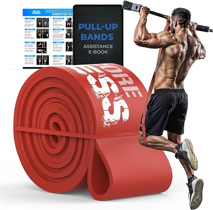 Pull Up Assistance Resistance Bands - Long Loop Power Bands for Men and Women - Strength Power Flexibility Training at Home & Gym - Ebooks & Workout Chart Included by Iron Core Fitness-GravixFit
