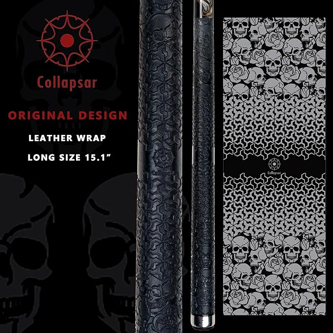 Collapsar CBP Pool Stick with 1X1 Hard Case,13mm Tip with Low Deflection Technology Billiard Cue,58" 2-Pieces 19-21 oz Professional Pool Cue Set