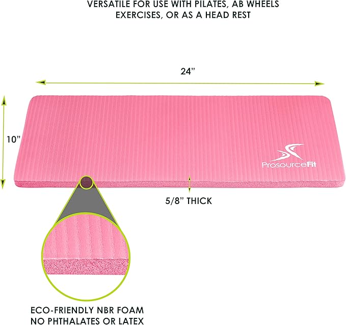 ProsourceFit Extra Thick Yoga Knee Pad and Elbow Cushion 15mm (5/8”) Fits Standard Mats for Pain Free Joints in Yoga, Pilates, Floor Workouts-GravixFit