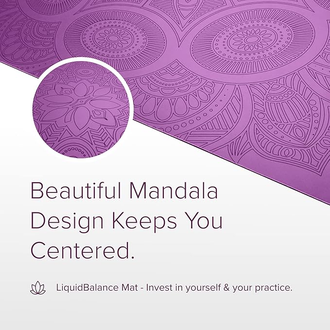 Clever Yoga Liquid Balance Thick Yoga Mat - Pro Exercise Yoga Mat with Non-Slip Surface for Home Gym, Earth-Friendly & Recyclable Pilates and Workout Pad Women & Men, 4.5 mm-GravixFit