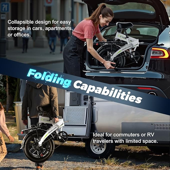 DriftGod Folding Electric Bike for Adults – 1000W Motor, 20"x3" Fat Tire, 48V Removable Battery, All-Terrain E-Bike with 7-Speed, Front Suspension – Powerful Foldable Ebike for Commuter