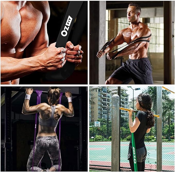 Pull Up Bands, Resistance Bands, Pull Up Assistance Bands Set for Men & Women, Exercise Workout Bands for Working Out, Body Stretching, Physical Therapy, Muscle Training-GravixFit