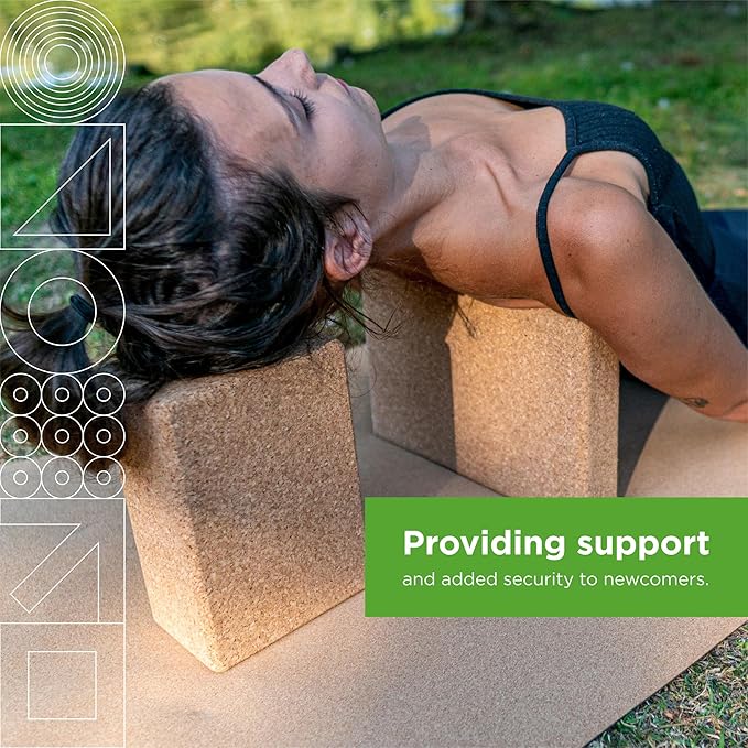 Go4Cork Cork Yoga Block for Yoga, Pilates & Meditation | Non-Slip, Hypoallergenic, Sustainable, Non-Toxic Yoga Block-GravixFit