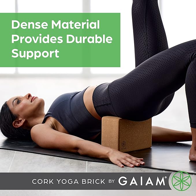 Gaiam Yoga Block - Supportive Latex-Free Eva Foam - Soft Non-Slip Surface with Beveled Edges for Yoga, Pilates, Meditation - Yoga Accessories for Stability, Balance, Deepen Stretches-GravixFit