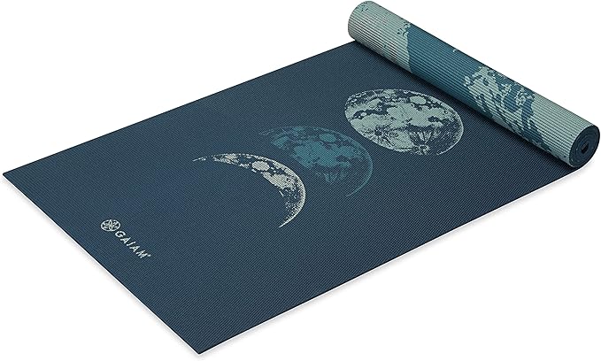 Gaiam Yoga Mat - Premium 6mm Print Reversible Extra Thick Non Slip Exercise & Fitness Mat for All Types of Yoga, Pilates & Floor Workouts (68" x 24" x 6mm Thick)-GravixFit