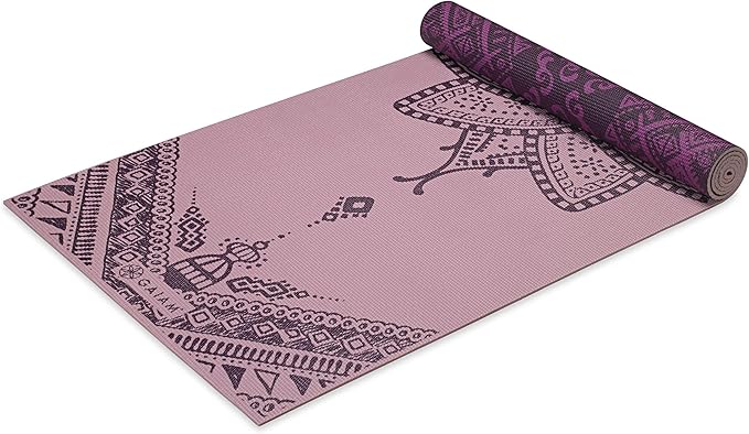 Gaiam Yoga Mat - Premium 6mm Print Reversible Extra Thick Non Slip Exercise & Fitness Mat for All Types of Yoga, Pilates & Floor Workouts (68" x 24" x 6mm Thick)-GravixFit