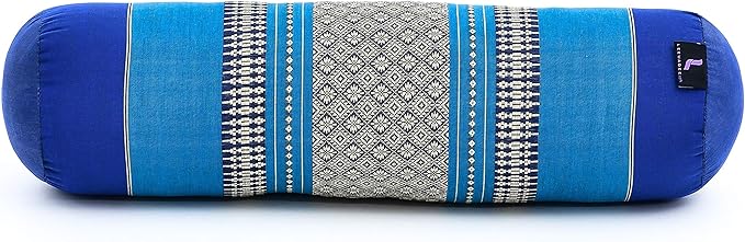 Leewadee Small Yoga Bolster – Shape-Retaining Cervical Neck Roll, Tube Pillow for Comfortable Reading, Kapok Filling, 22 x 6 x 6 inches-GravixFit