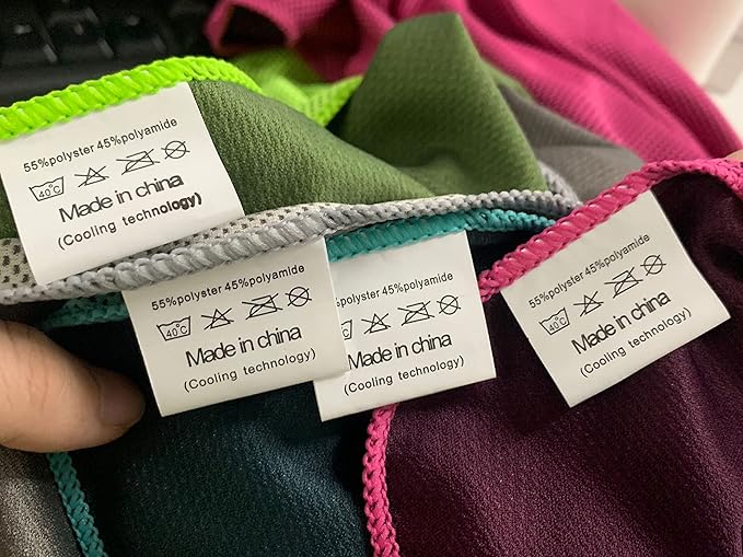 Sukeen 4Pack Cooling Towel (40"x12") for Neck and Face, Soft & Breathable Chilly Sports Towel, Quick-Drying Sweat Absorbing Cooling Neck Wraps with Cooling Tech. for Yoga, Sport, Running, Workout-GravixFit