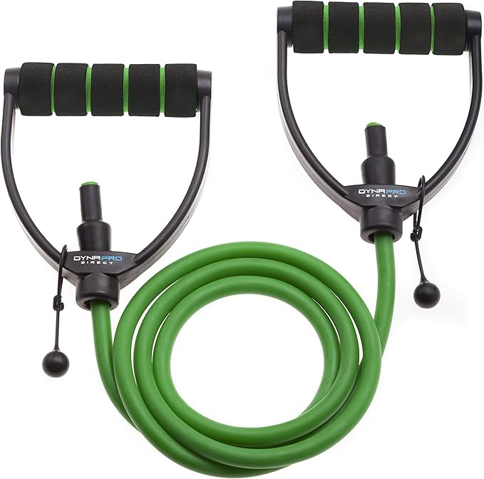 DYNAPRO Exercise Resistance Bands, Adjustable Length, Comfort Handles, Professional Quality, Anti-Snap. Great for Workouts, Physical Therapy, Yoga-GravixFit