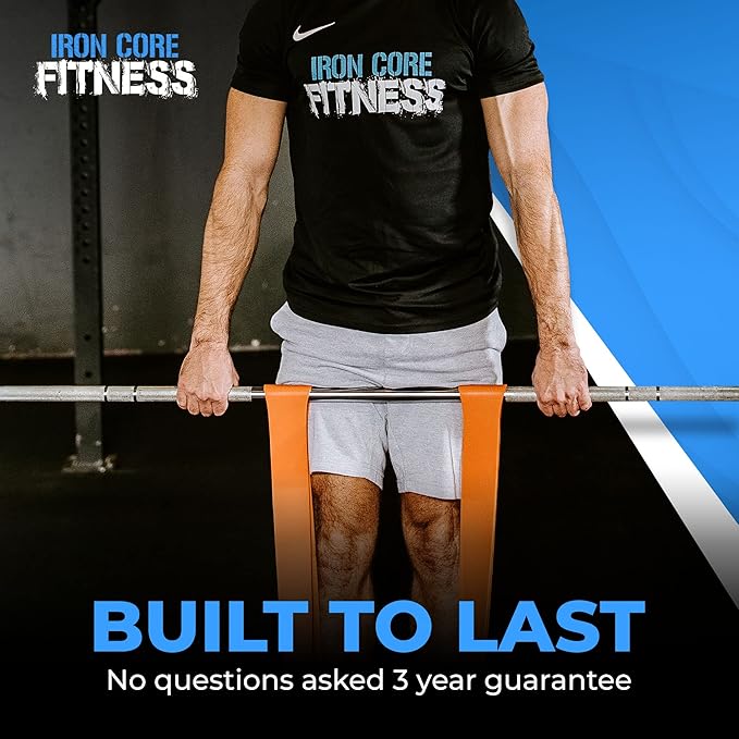 Pull Up Assistance Resistance Bands - Long Loop Power Bands for Men and Women - Strength Power Flexibility Training at Home & Gym - Ebooks & Workout Chart Included by Iron Core Fitness-GravixFit