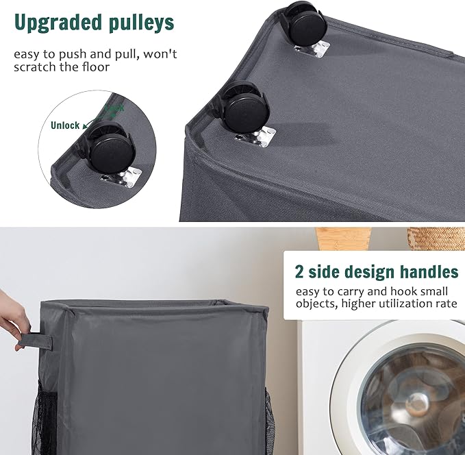 Yoga Mat Storage Racks, Home Gym Storage Rack with Wheels, Yoga Mat Holder Side 2 Mesh Pockets, Yoga Storage Basket Holds 4 Yoga Mats, 2 Foam Rollers, 6 Resistance Bands-GravixFit