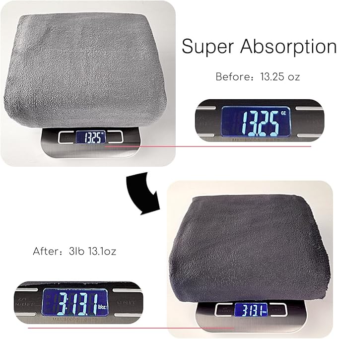 JML Microfiber Bath Towels, Bath Towel Set (6 Pack, 27" x 55") - Extra Absorbent and Fast Drying,Multipurpose Microfiber Towel for Bath, Beach, Pool, Sports, Yoga - Sky Blue-GravixFit