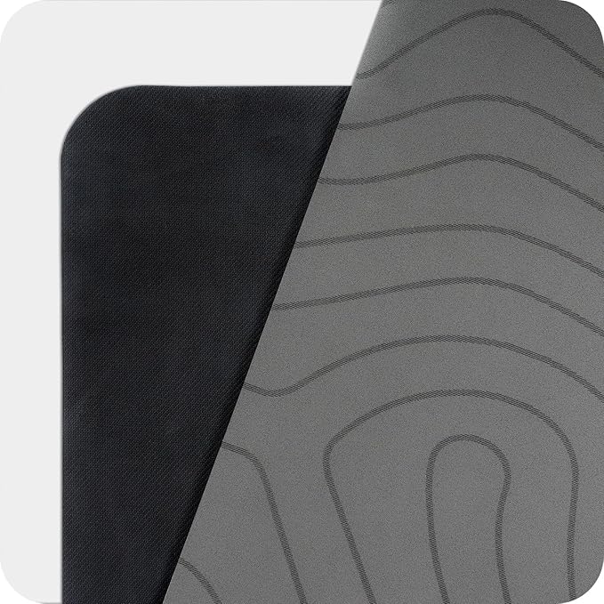 4mm Cushioned Exercise Mat for Yoga & Pilates - Anti Slip, Polyurethane with Suede Top & Carrying Strap-GravixFit