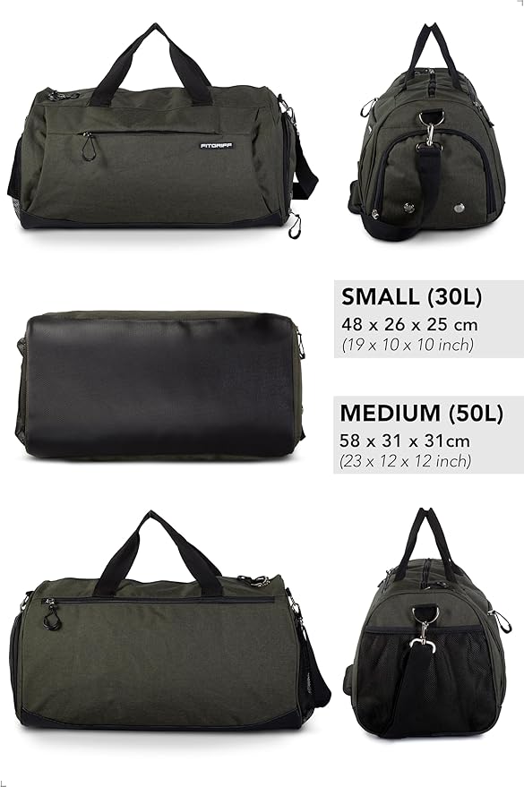 Fitgriff® Gym Bag for Men & Women with Shoe & Wet Compartment - Duffle Bag for Travel, Sports, Fitness & Workout-GravixFit