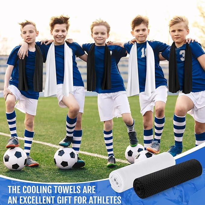 Hosuly 30 Pack Cooling Towels, 40"x12" Ice Breathable Soft Chilly Sweat Rag Microfiber Workout Rags for Gym Cooling Towels for Neck and Face for Yoga Golf Sport Running-GravixFit