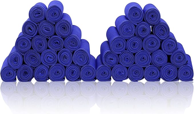 Cooling Towels 40 Pack 40"x 12", 160gsm Bulk Cool Towels, Soft Breathable, Super Absorbent, Quick Cold Towel, for Bowling, Yoga, Travel, Camping, Golf, Football, Hiking, Outdoor Work-GravixFit