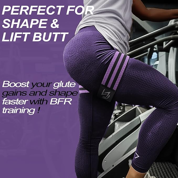 BFR Occlusion Bands for Women Legs Glutes Hip Building, Comfortable Elastic Booty Bands for Blood Flow Training Workouts Fast to Lift Your Butt,Squat,Thigh,Fitness-GravixFit