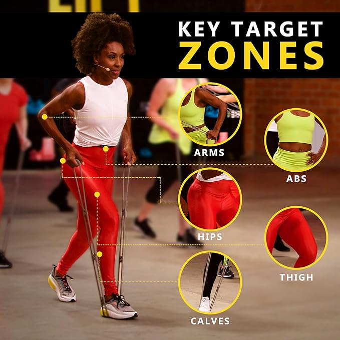 Walk at Home Workout Bands 7 Ring Adjustable Resistance Bands for Working Out Home Workout Walking Exercise Workout Bands Fitness Program Exercise Bands Stretch Bands for Recovery-GravixFit