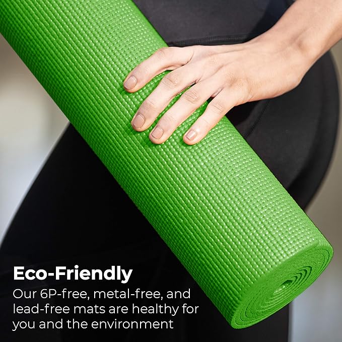 Hello Fit 10-Pack Yoga Mat, 68" x 24" Non Slip Exercise Mat, 4mm Thick Gym Mat for Fitness and Stretching, Bulk Non Toxic Yoga Mats for Schools and Studios-GravixFit