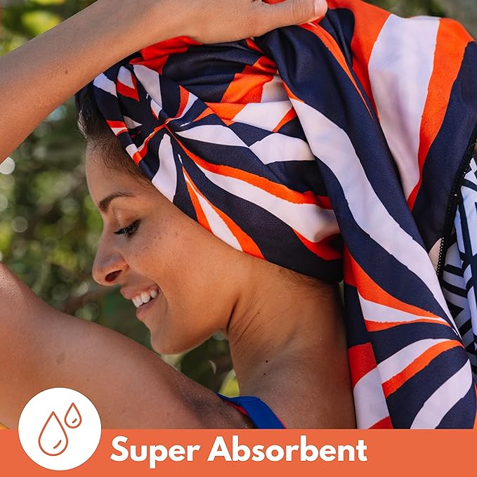 ECCOSOPHY Microfiber Beach Towel - Sand Free Towels are Quick Dry, Light Weight, Super Absorbent - Perfect Pool, Travel, Cruise, Camping Essentials - Oversized Extra Large for Adults 71x35 in-GravixFit