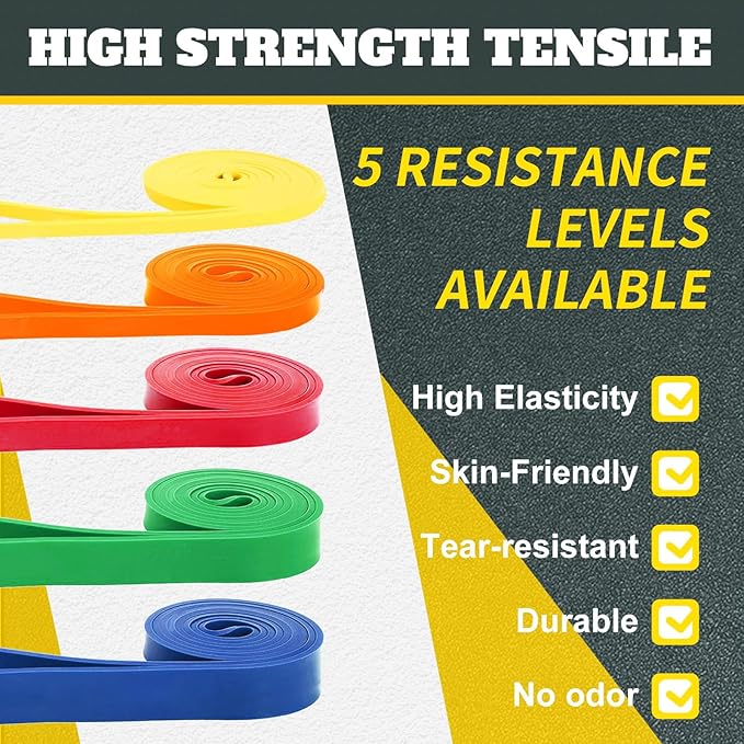 Exercise Bands Resistance Bands for Working Out,Pull Up Bands Set,at Home Workout Equipment,Workout Bands for Men and Women,Stretch Bands for Exercise-GravixFit