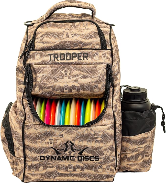 Dynamic Discs Trooper Disc Golf Bag | Large Frisbee Bags with 18+ Discs Capacity | Lightweight & Durable Backpack | Great Gifts or Disc Golf Accessories for Men | Ideal for Beginners & Pro Players-GravixFit
