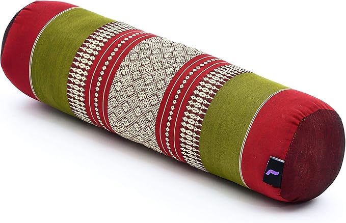 Leewadee Small Yoga Bolster – Shape-Retaining Cervical Neck Roll, Tube Pillow for Comfortable Reading, Kapok Filling, 22 x 6 x 6 inches-GravixFit